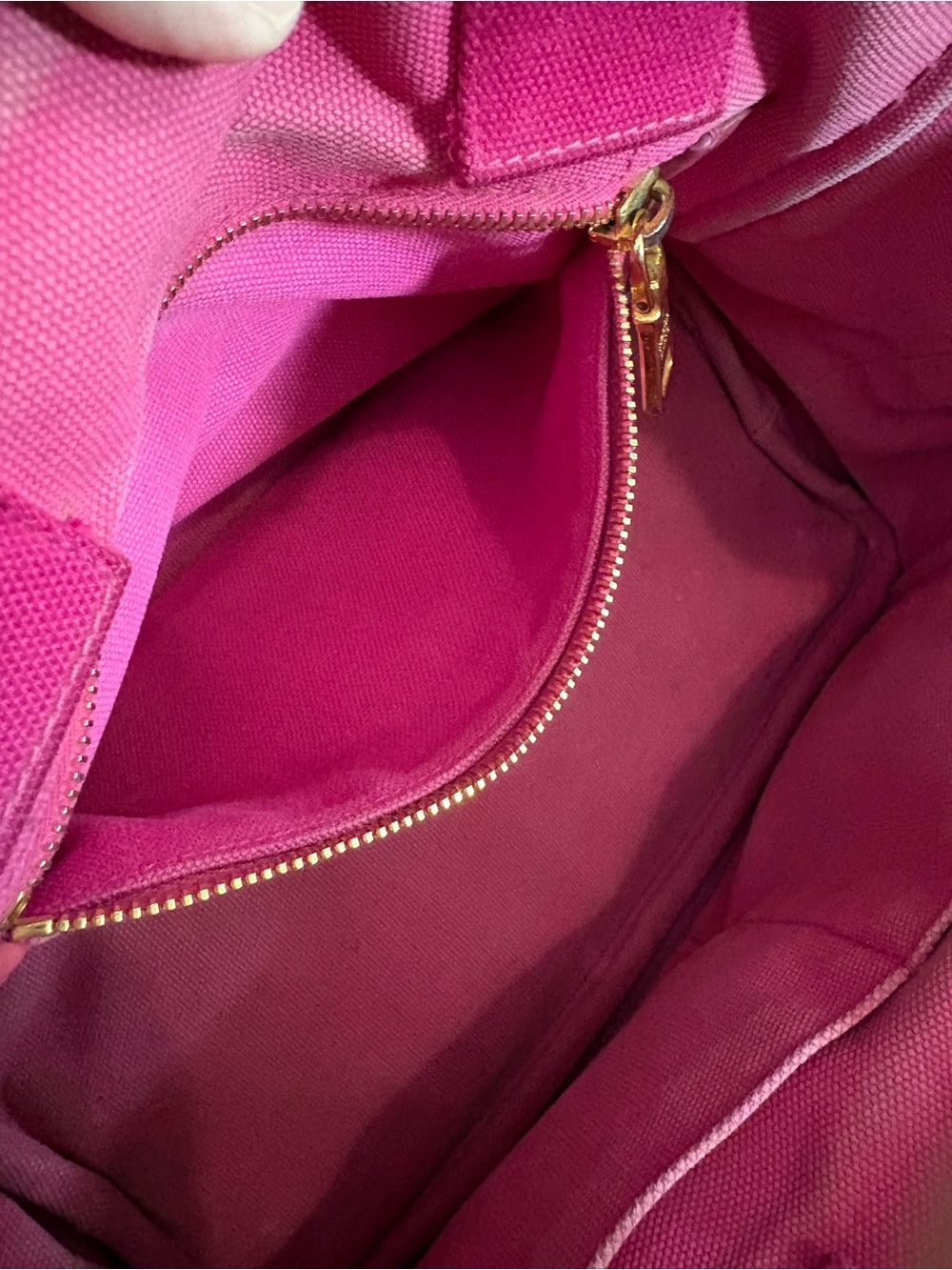 Prada Pink Mini Canapa Canvas Tote Bag AUTHENTICATED - Picture 14 of 17